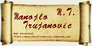 Manojlo Trujanović vizit kartica